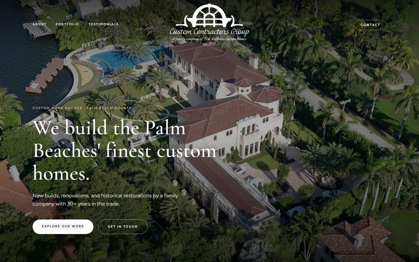 Custom Contractors Group website