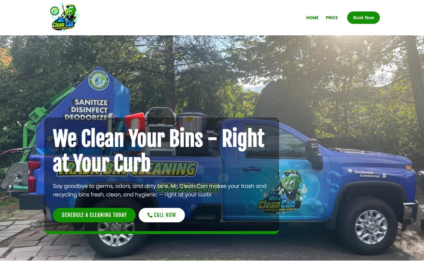 Mr. Clean Can website