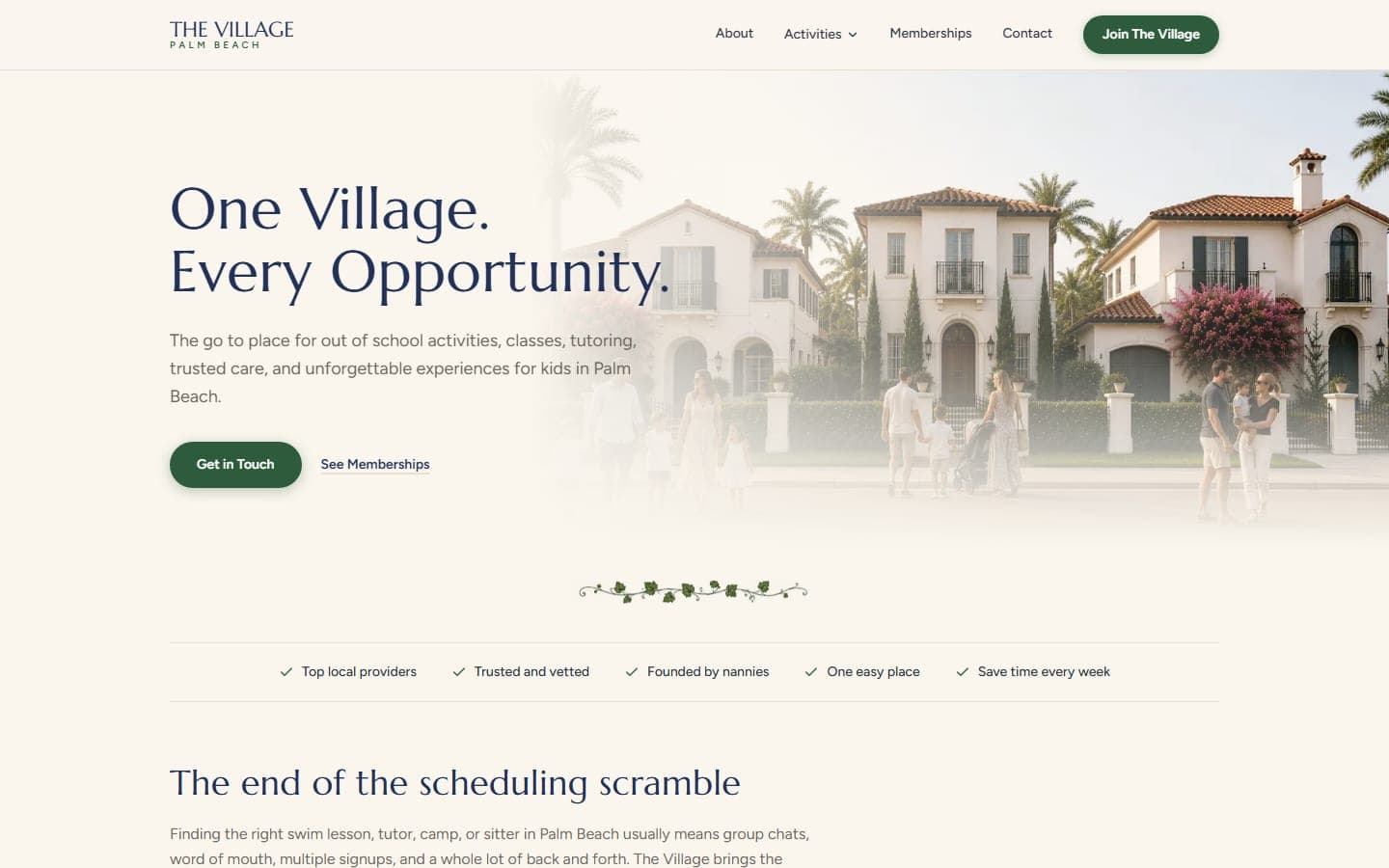 The Village Palm Beach website